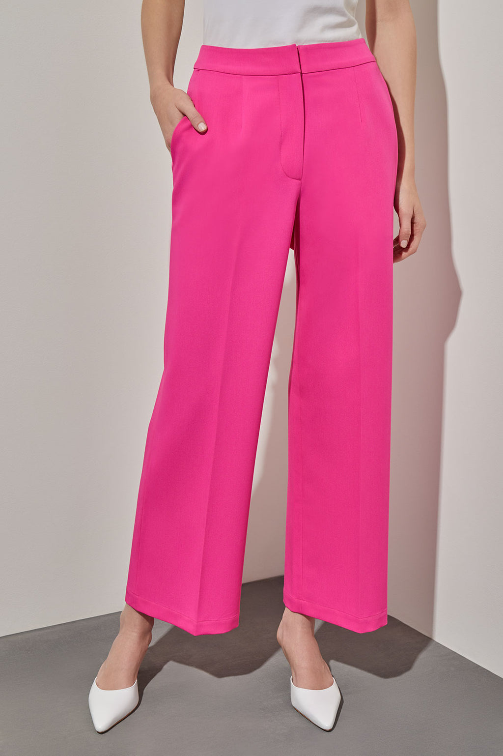 Wide-Leg Pant - Pull-On Stretch Deco Crepe
