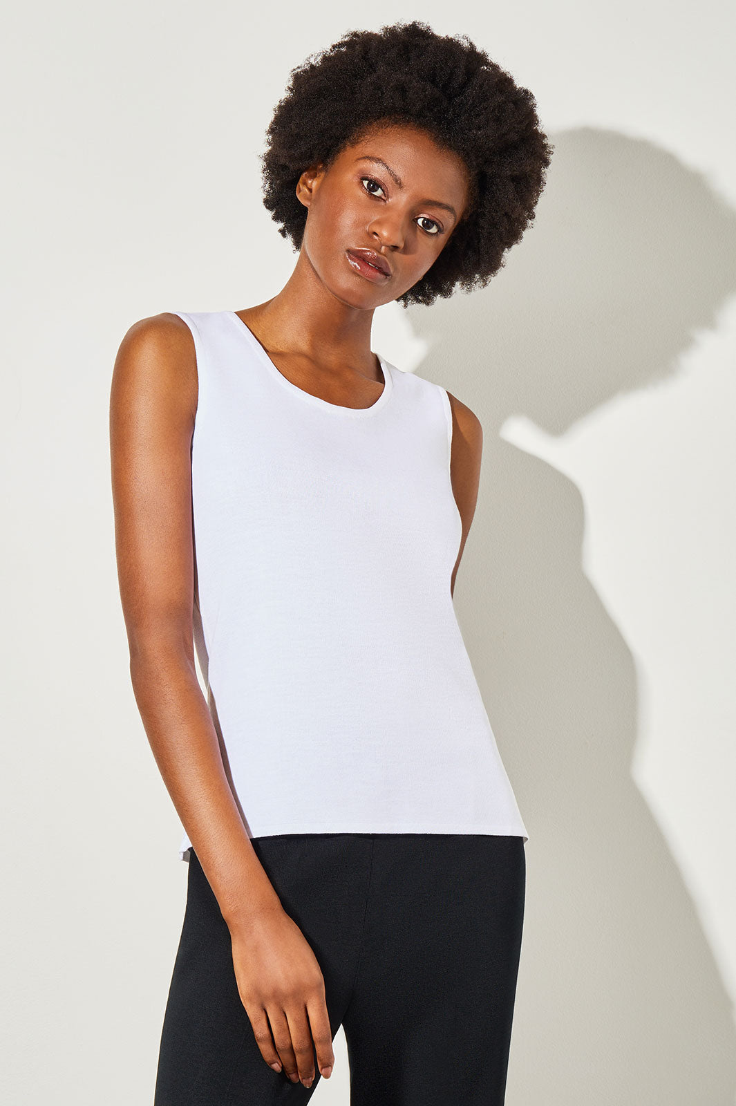 MiaBera Black and White Tank Tops for Women Plus Size Sleeveless